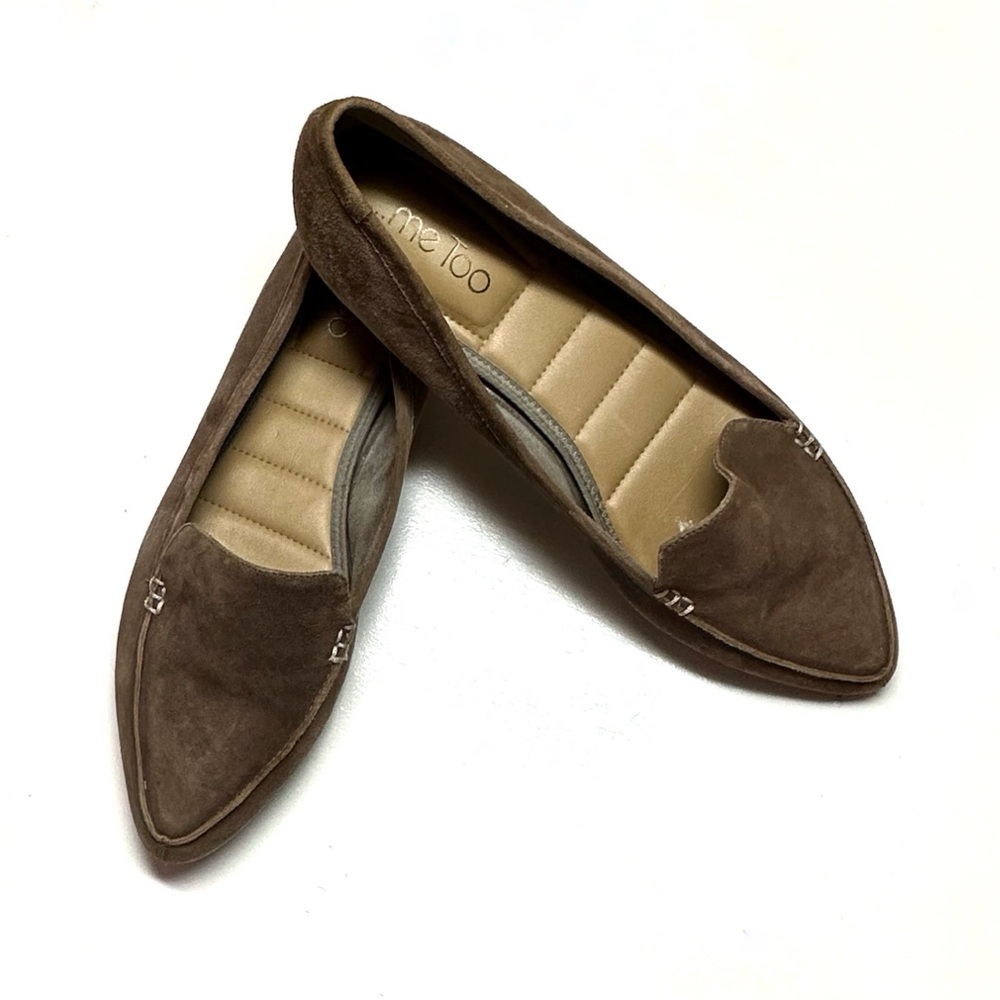Vintage Me Too Taupe Suede Flats